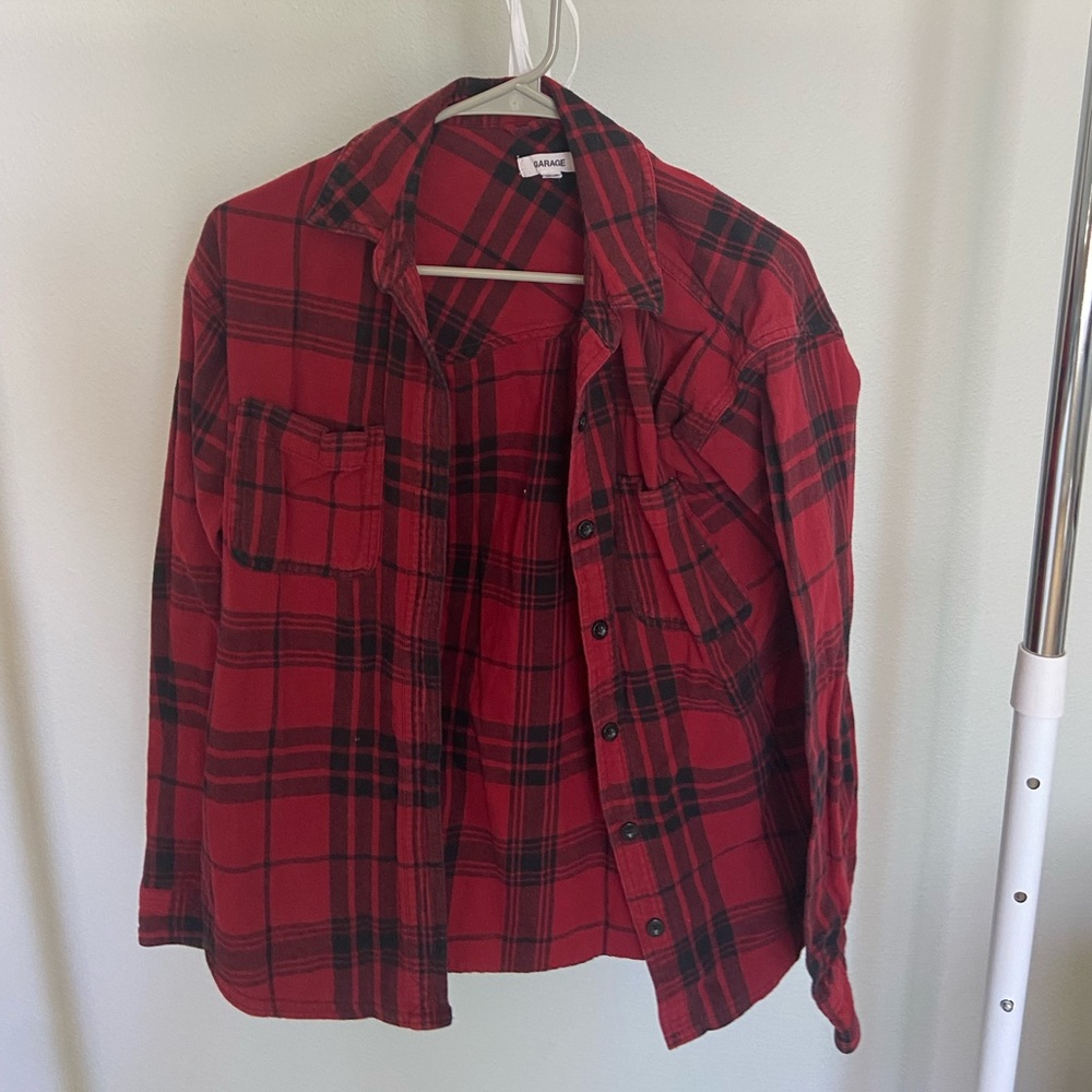 Red garage flannel